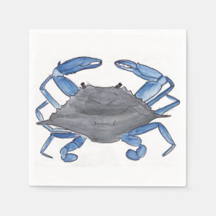 Blauwe krab servet