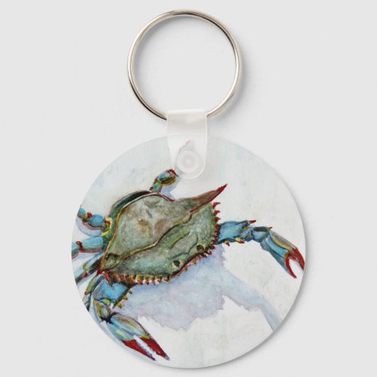 blauwe krab sleutelhanger (Voorkant)