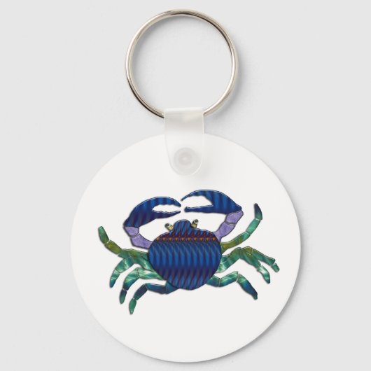 Blauwe krab sleutelhanger (Voorkant)