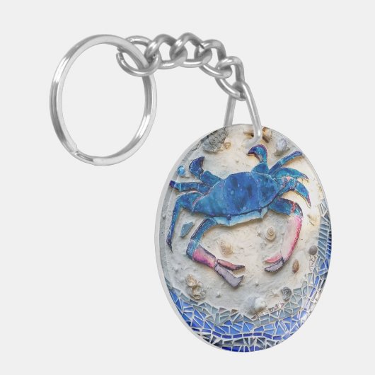 Blauwe krab sleutelhanger (Voorkant Links)