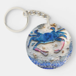 Blauwe krab sleutelhanger