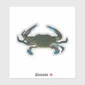 Blauwe krab sticker (Vel)