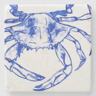 Blauwe krab Stone Onderzetter I