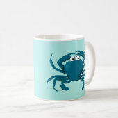 Blauwe Krab Strand Koffiemok (Voorkant rechts)
