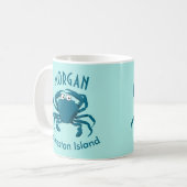 Blauwe Krab Strand Koffiemok (Voorkant links)