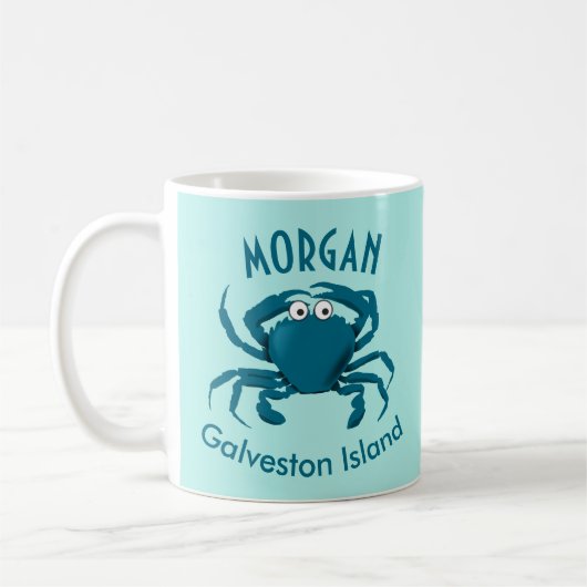 Blauwe Krab Strand Koffiemok (Links)