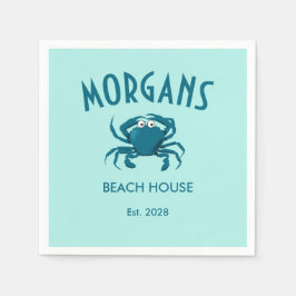 Blauwe Krab Strand Persoonlijke Strandservetten Servet