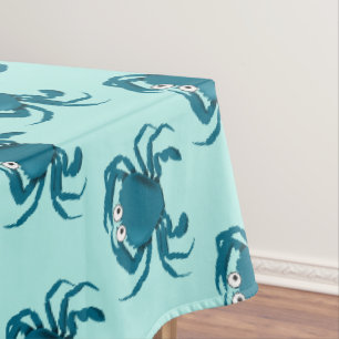 Blauwe Krab Strand Tafelkleed Huisdecoratie