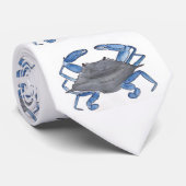 Blauwe krab stropdas (Opgerold)