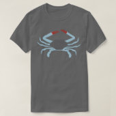 Blauwe krab t-shirt (Design voorkant)