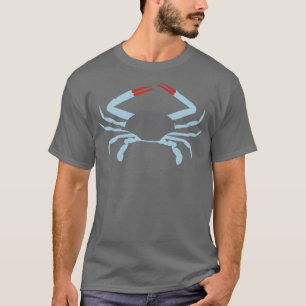 Blauwe krab t-shirt