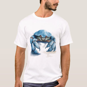Blauwe krab t-shirt