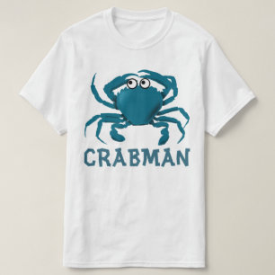 Blauwe krab t-shirt