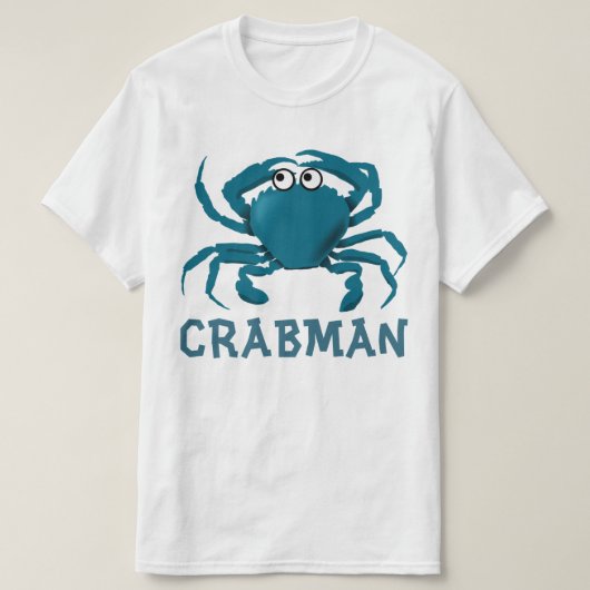 Blauwe krab t-shirt (Design voorkant)