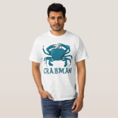 Blauwe krab t-shirt (Voorkant volledig)