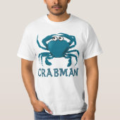 Blauwe krab t-shirt (Voorkant)