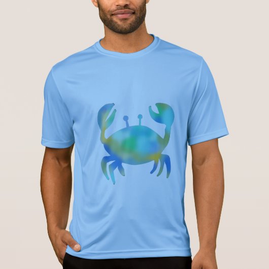 Blauwe krab t-shirt (Voorkant)