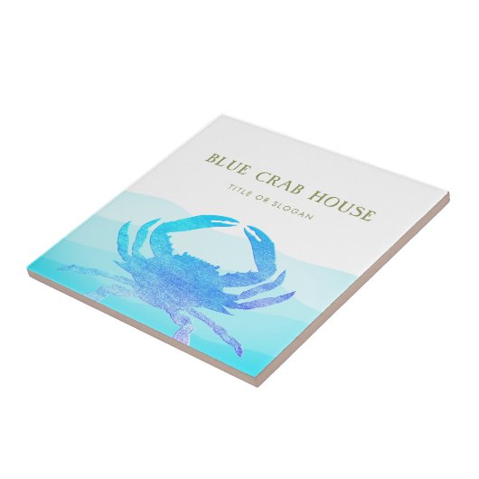 Blauwe krab tegeltje (Zijkant)