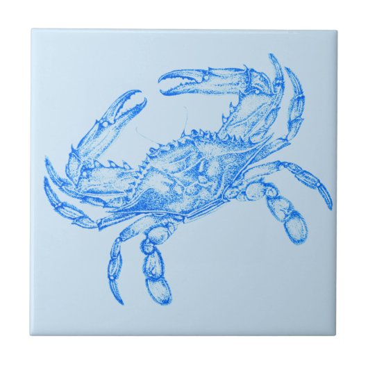  blauwe krab tegeltje (Voorkant)