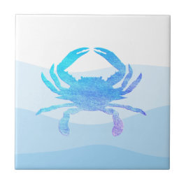 Blauwe krab tegeltje