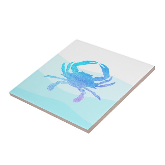 Blauwe krab tegeltje (Zijkant)