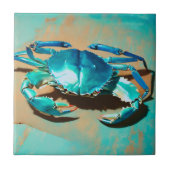 blauwe krab tegeltje (Voorkant)