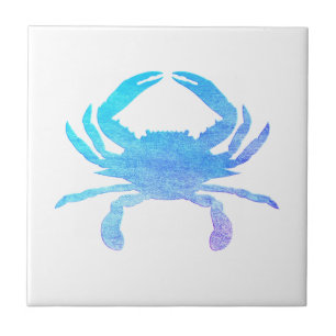Blauwe krab tegeltje
