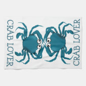 Blauwe krab theedoek (Horizontaal)