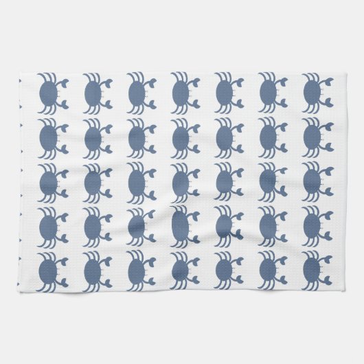 Blauwe krab theedoek (Horizontaal)