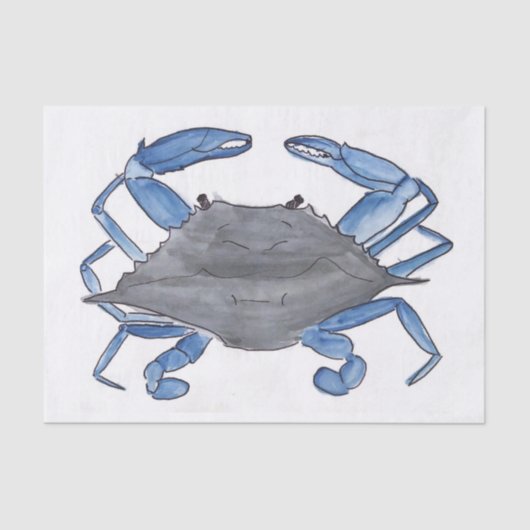 Blauwe krab tissuepapier (Voorkant)