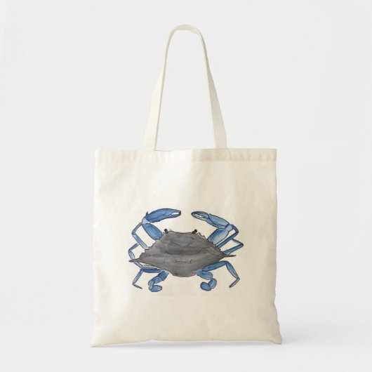 Blauwe krab tote bag (Voorkant)