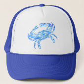  blauwe krab trucker pet (Voorkant)