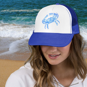  blauwe krab trucker pet