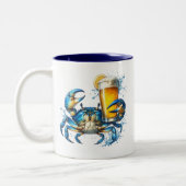Blauwe krab tweekleurige koffiemok (Links)