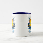 Blauwe krab tweekleurige koffiemok (Center)