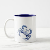 Blauwe krab tweekleurige koffiemok (Links)