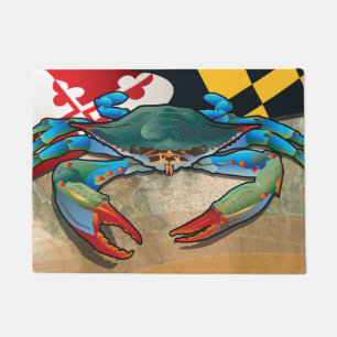 Blauwe krab van Maryland Deurmat