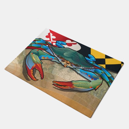 Blauwe krab van Maryland Deurmat (Schuin)