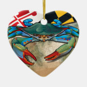 Blauwe krab van Maryland Keramisch Ornament (Voorkant)
