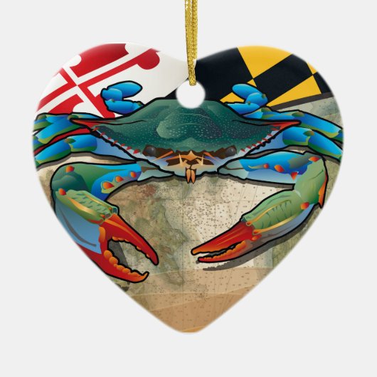 Blauwe krab van Maryland Keramisch Ornament (Voorkant)