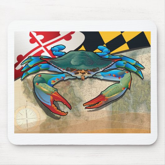 Blauwe krab van Maryland Muismat (Voorkant)