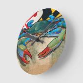 Blauwe krab van Maryland Ronde Klok (Hoek)