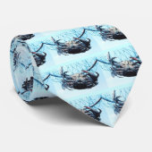 Blauwe krab vangen stropdas (Opgerold)