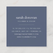 Blauwe krab vierkante visitekaartje (Achterkant)