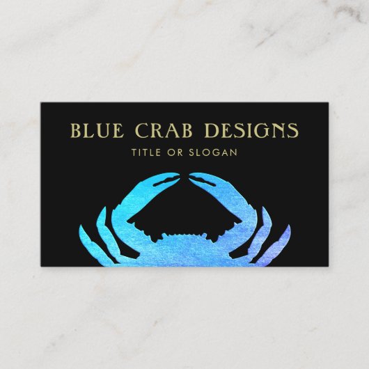 Blauwe krab visitekaartje (Voorkant)