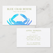 Blauwe krab visitekaartje (Voorkant / Achterkant)