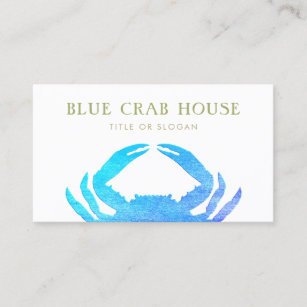 Blauwe krab visitekaartje