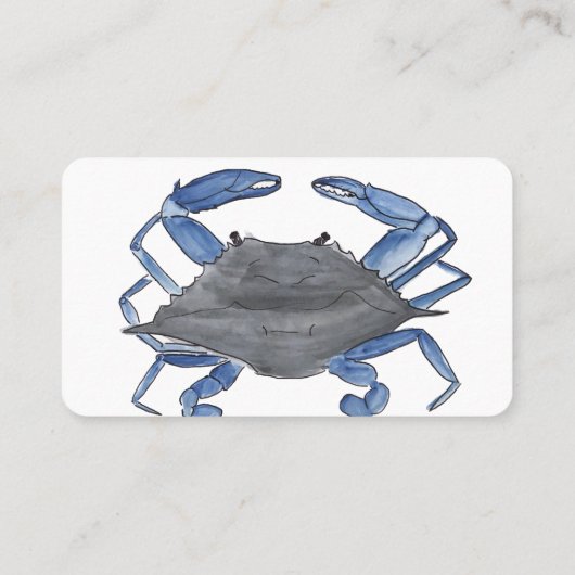 Blauwe krab visitekaartje (Achterkant)