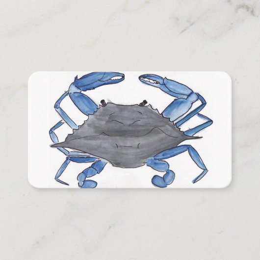 Blauwe krab visitekaartje (Voorkant)