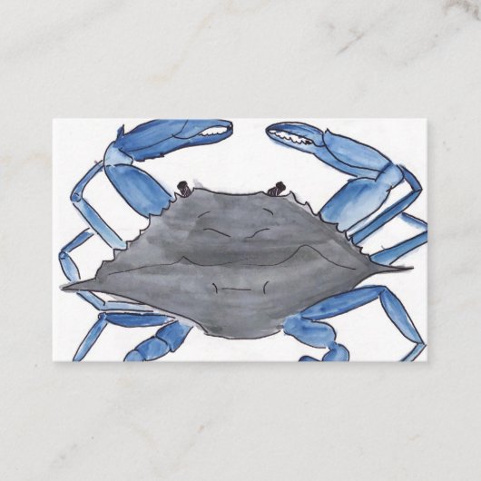 Blauwe krab   visitekaartje (Voorkant)